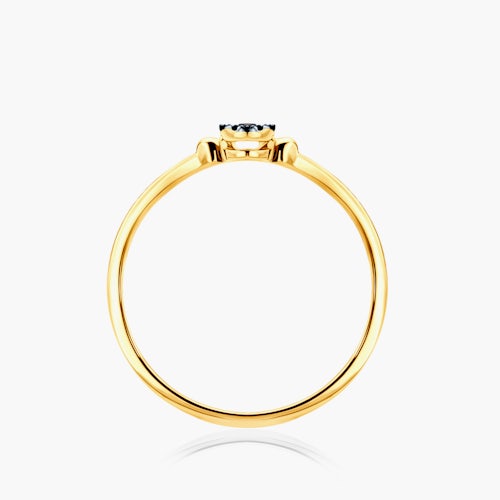 Pierścionek zaręczynowy SAVICKI: złoty, czarne diamenty